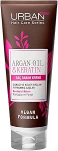 URBAN Care Argan Yağı & Keratin Kolay Kırılan Yıpranmış Saçlara Özel Saç Bakım Kremi 250ml- Vegan
