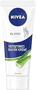 NIVEA Yatıştırıcı El Kremi 75 ml, Aloe Vera, Jojoba Yağı, Kuru Ciltler için, Nemlendirici El Kremi