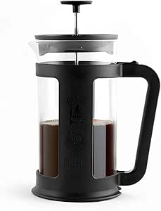 Bialetti – Smart French Press: Yaklaşık 1L kapasiteli kahve hazırlayıcı – Siyah Polipropilen Gövde – Bulaşık Makinesinde Yıkanabilen Borosilikat Cam Sürahi – Paslanmaz Çelik Filtre Sistemi