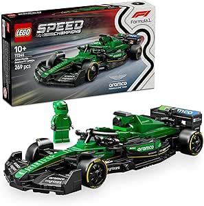 LEGO Speed Champions Aston Martin Aramco F1 AMR24 Yarış Arabası 77245 – 10 Yaş ve Üzeri için Koleksiyonluk Sürücü Minifigürü İçeren Yapım ve Sergileme Seti, Babalar Günü Hediyesi (269 Parça)