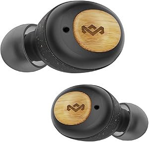 Marley Evi Gerçek Kablosuz Şampiyon Kulak İçi Kulaklık – Kompakt Bluetooth 5.0 Kulaklıklar, Şarj Edilebilir Kılıflı 28 Saat Çalma Süresi, Rahat Kulak Tıkacı İçerir, Çevre Dostu Bambu Tasarım
