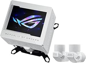 ASUS ROG RYUJIN III WB CPU SU BLOĞU, TAM RENKLİ 3.5 İNÇ LCD EKRAN,178 MİKRO SOĞUTMA KANADI VE BAKIR ALAŞIMLI SOĞUK PLAKA SOĞUTMA TEKNOLOJİSİ İLE ASETEK VE ROG BAĞLANTI PARÇALARI BEYAZ
