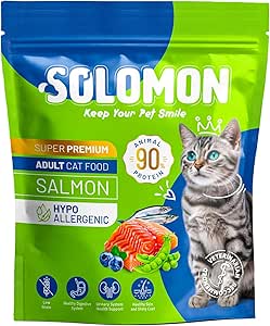 Yetişkin Somon’lu Süper Premium 1,5 Kg Somonlu Kedi Maması – Hipoalerjenik – Düşük Tahıllı – Yüksek Hayvansal Protein Oranlı – Tüy Dökülme Engelleyici – Kolay Sindirilebilir – Kuru Kedi Maması