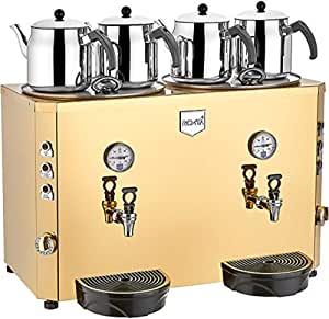 Remta DE13 4 Demlikli Jumbo Çay Makinesi, 46 L, Altın Rengi, Paslanmaz Çelik, 4400 W