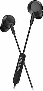 Philips TAE5008BK/00 mikrofonlu kulak içi kulaklık | hafif kablolu kulaklık | USB-C bağlantısı | 1,2 m kablo | Inline uzaktan kumanda | 3 boyut | net ses ve güçlü bas | siyah