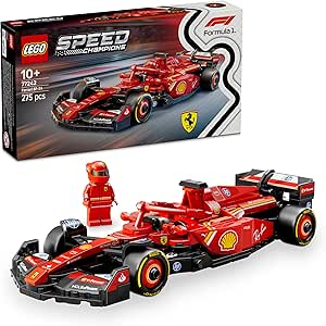 LEGO Speed Champions Ferrari SF-24 F1 Yarış Arabası 77242 – 10 Yaş ve Üzeri Kız ve Erkek Çocukları için Koleksiyonluk Sürücü Minifigürü İçeren Yapım Seti, Motor Hayranları için Model Kiti (275 Parça)