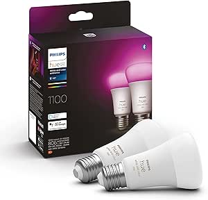 Philips HueWCA 9-75W Renkli Akıllı Ampul 2’li Ekopaket E27 Bluetooth Özellikli