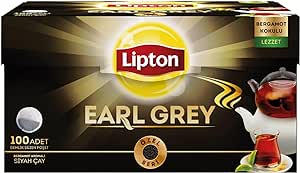 Lipton Earl Grey Demlik Süzen Poşet Bergamot Aramolı Siyah Çay 100’lü Paket