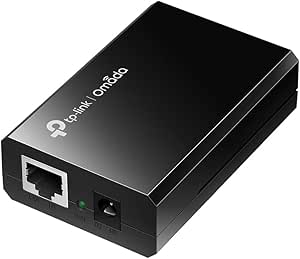 TP-Link 802.3at/af Gigabit PoE Enjektör, PoE’den PoE adaptörüne kadar, 60 W’a kadar destekler, LED gösterge, tak ve çalıştır, masaüstü/duvar montajı, 100 m’ye kadar mesafe, siyah (TL-PoE150S)