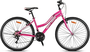 Geroni SWAN LADY – 24″ – MTB -14′- 21 Vites – V.B – Pembe-Siyah/Toz Pembe