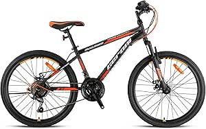 Geroni MAGNUM – 20″ – MTB – 10′ – 21 Vites – M.Disc – Mat Siyah-Neon Turuncu/Gri