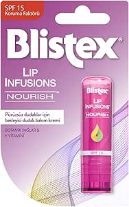 Blistex Lip Infusions Hydration Uzun Süreli Nemlendirici Dudak Bakım Kremi + Blistex Lip Infusions Nourish SPF 15 Güneş Koruyucu Besleyici Dudak Bakım Kremi