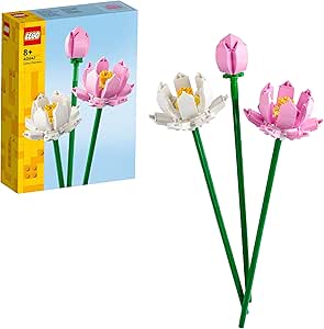 LEGO Botanicals Lotus Çiçekleri 40647 – Dekoratif, Koleksiyonluk ve Sergilenebilir Çiçek Modeli Yapım Seti (220 Parça)