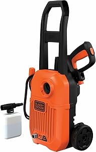 Black + Decker Black + Decker 1650W 120BAR/1740 PSI Basınçlı Yıkama Makinesi Siyah Turuncu