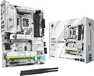 ASRock Z890 Steel Legend WiFi ATX Anakart Intel LGA1851, DDR5, Gen5 M.2 SSD, WiFi 7