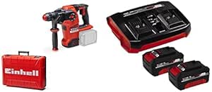 Einhell TE-HD 36/28 Li BL – Solo, Akülü Kırıcı Delici ve Einhell 18V 2×4,0 Ah PXC Twincharger Kit, Akü & Şarj Cihazı