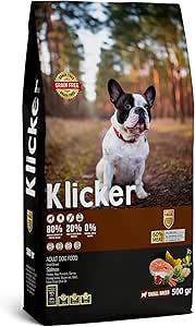 Klicker Tahılsız Yetişkin Köpek Maması Mini Irk Somonlu 500gr