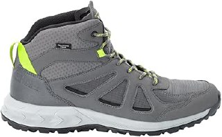 Jack Wolfskin WOODLAND 2 TEXAPORE MID M Erkek Outdoor Ayakkabı, Gri, 44