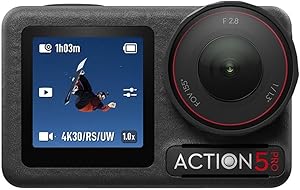 DJI Osmo Action 5 Pro standart combo, su geçirmez kamera, 1/1,3 inç sensörlü, 4K/120 fps video, konu izleme, sabitleme, çift OLED dokunmatik ekran, aksiyon kamerası 4K spor için ideal, Vlog
