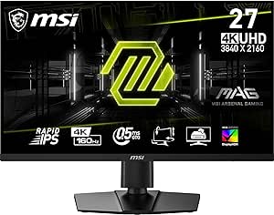 MSI 27″ MAG 274UPF E2 Gaming Monitör, UHD, 16:9, Flat, Rapid IPS, 160Hz, 0.5ms GTG, Freesync, Pivot