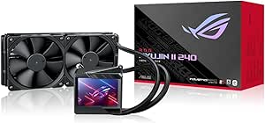 ASUS Rog Ryujin II 240 Oled Aura Sync RGB 2X Noctua IPPC 2 Pwm 120 mm Fan Sıvı CPU Soğutucusu