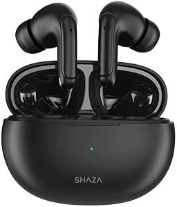 Shaza Air8 4 Mikrofonlu ENC+ANC 400 mAh TWS Silikonlu Bluetooth Kulakiçi Kulaklık Siyah