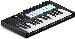 Novation Launchkey Mini 25 [MK4] — Taşınabilir 25 Mini Tuşlu, USB, MIDI Klavye Kontrolörü, DAW Entegrasyonu ile. Akor Modu, Ölçek Modu, Davul Pedleri ve Arpejjatör. Müzik Yaratma Yazılımı Paketi Dahil