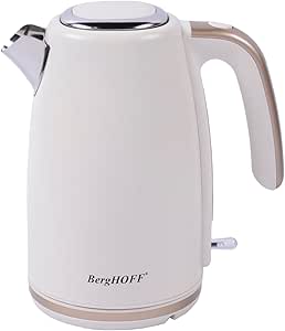 BERGHOFF WORLDWIDE Gem Pearl 1.7 Litre Vanilya Krem Rengi Gold Modern Su Isıtıcı