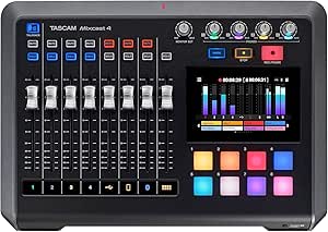 Tascam MIXCAST 4 Podcast Yayını için 4 Kanal Mikser & Kaydedici ve USB Ses Arabirimi