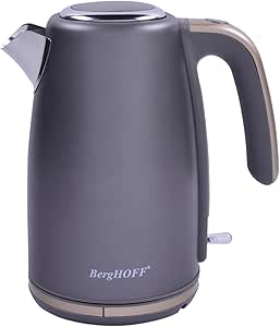 Berghoff Gem Pearl 1.7 Litre Gri Gold Modern Su Isıtıcı
