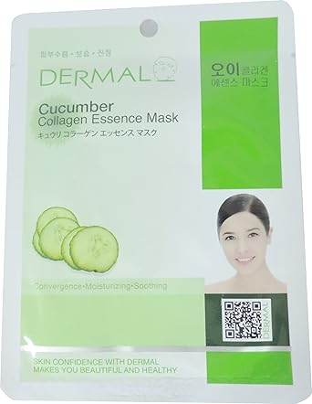 DERMAL Nemlendirici ve Pürüzsüzleştirici Salatalık Özlü Kolajen Maske 23 GR