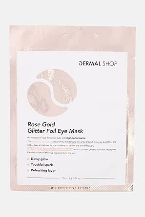 Dermal Rose Gold Glitter Foil Eye Mask 4 g