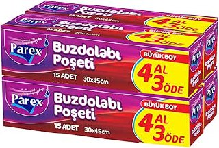Parex Buzdolabi Poşeti Büyük Boy 4 Al 3 Öde (4 * 20)