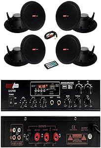 Lastvoice Black Small 5, Tavan Hoparlör ve Anfi Ses Sistemi Paketi (1 Anfi + 4 Hoparlör)