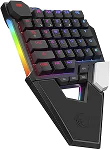Rampage KB-277 OMNI Siyah Örgülü Type C RGB 6 Farklı Aydınlatma Modu Q Mini Gaming Oyuncu Klavyesi
