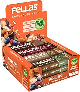 Fellas Kuruyemiş Bar Karma Kutu 30 g – 12 Adet (4 Çeşit)