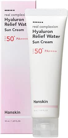 Hanskin Hyaluron Relief Water Sun Cream- SPF50+ PA++++ Güneş Kremi Tüm Cilt Tipleri İçin 50 ml