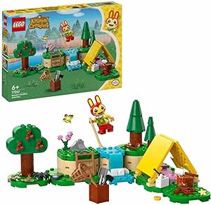 LEGO Animal Crossing Bunnie Açık Hava Aktivitelerinde 77047 – 6 Yaş ve Üzeri Kız ve Erkek Çocukları için Çadır ve Tavşan Minifigürleri İçeren Oyuncak Yapım Seti, Doğum Günü Hediyesi Fikri (164 Parça)
