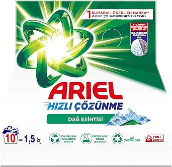 Ariel Dağ Esintisi 1, 5 Kg Hızlı Çözünme Toz Çamaşır Deterjanı