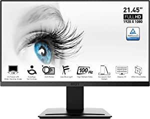 MSI 21.5″ PRO MP223 Kurumsal Monitör, Flat, FHD, VA, 100HZ, Anti-Glare, Siyah