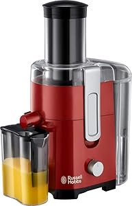 Russell Hobbs Remington Desire kırmızı meyve sıkacağı (XL doldurma ağzı, 2 hız kademesi, 750 ml meyve suyu kabı, 2,0 l meyve suyu kabı, BPA içermez) meyve sıkacağı 24740-56