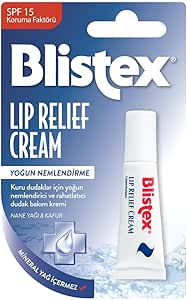 Blistex Lip Relief – SPF 15 Kuru ve Çatlamış Dudaklara Onarıcı ve Rahatlatıcı Dudak Bakım Kremi x2