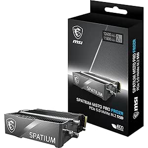MSI SSD SPATIUM M570 PRO PCIe 5.0 NVMe M.2 2TB FROZR R:12400 W:11800
