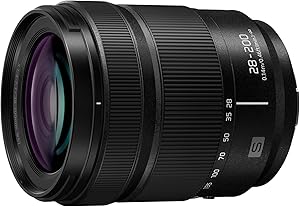 Panasonic Lumix S-R28200E 28-200 mm F4.0-7.1 makro OIS objektif, tam format kamera objektifi, geniş ila telezoom objektif, Dual is 2, toz/sıçrayan su/dona dayanıklı, 4K video için ideal, siyah
