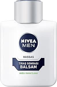 NIVEA MEN Erkek HassasTıraş Sonrası Balsam Hassas 100 ml,E Vitamini,ProVitamin B5,Alkolsüz Formül,Hassas Ciltler için Rahatlatıcı Tıraş Sonrası Bakım