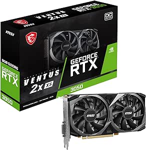 MSI VGA GEFORCE RTX 3050 VENTUS 2X XS 8G OC RTX3050 8GB GDDR6 128B DX12 PCIE 4.0 X8 (1XDP 1XHDMI 1XDL-DVI-D) Ekran Kartı