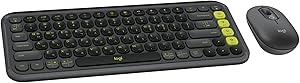 Logitech POP ICON COMBO Kablosuz Klavye ve Mouse Seti, Bluetooth, Konforlu Tasarım, Programlanabilir Tuşlar, Sessiz Tıklamalar, 3 Cihaza Kadar Easy-Switch, Türkçe Q Klavye, Siyah