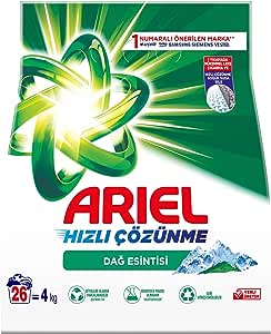 ARIEL Toz Çamaşır Deterjanı Dağ Esintisi Beyazlar İçin, 4 kg