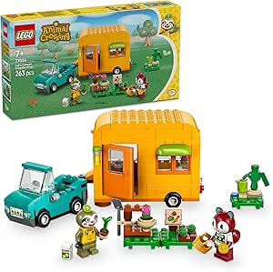 LEGO Animal Crossing Leif Karavan ve Bahçe Dükkanı 77054, 7 Yaş ve Üzeri Kız ve Erkek Çocukları İçin Oyuncak Yapım Seti, Doğum Günü Hediyesi Fikri (263 Parça)