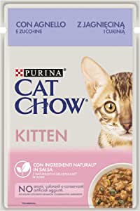 Cat Chow Kitten Kuzu Etli Yavru Kediler için Yaş Kedi Maması 85 g Pouch